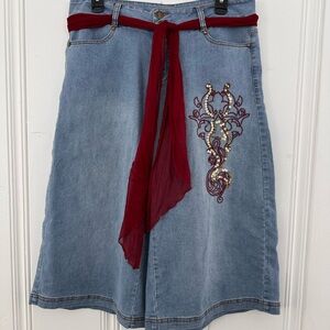 Vintage Y2K Baggy Jean Shorts - Vezucci Size 12